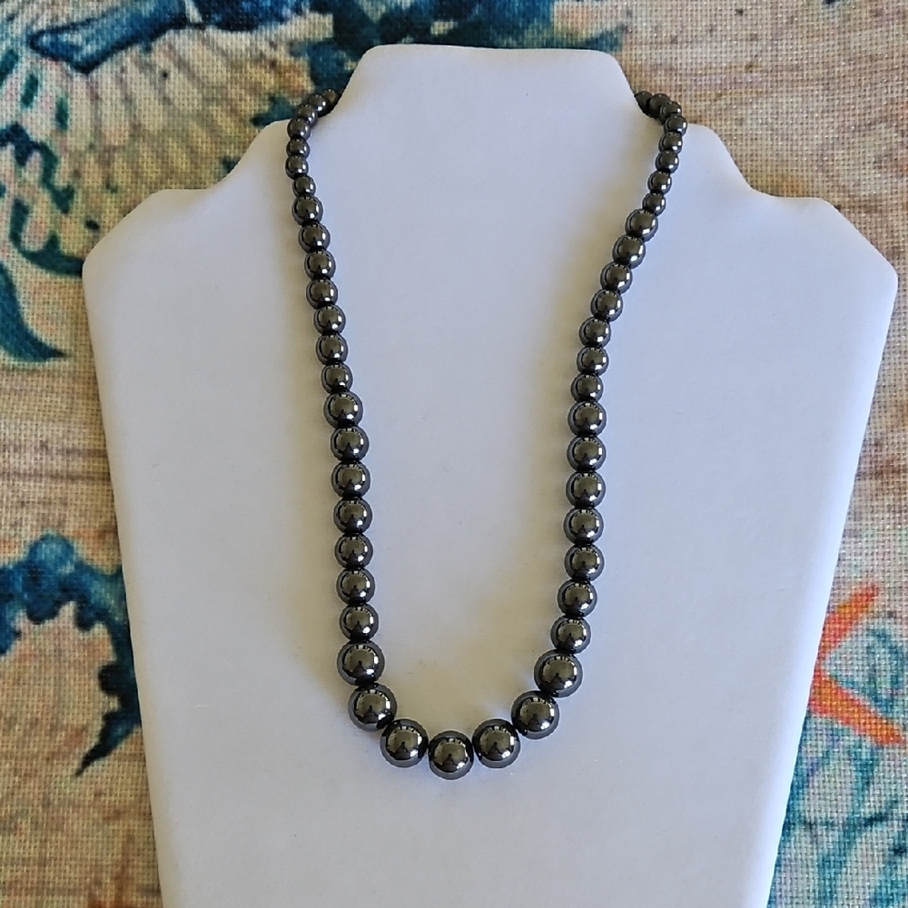 Hematite Beaded Necklace